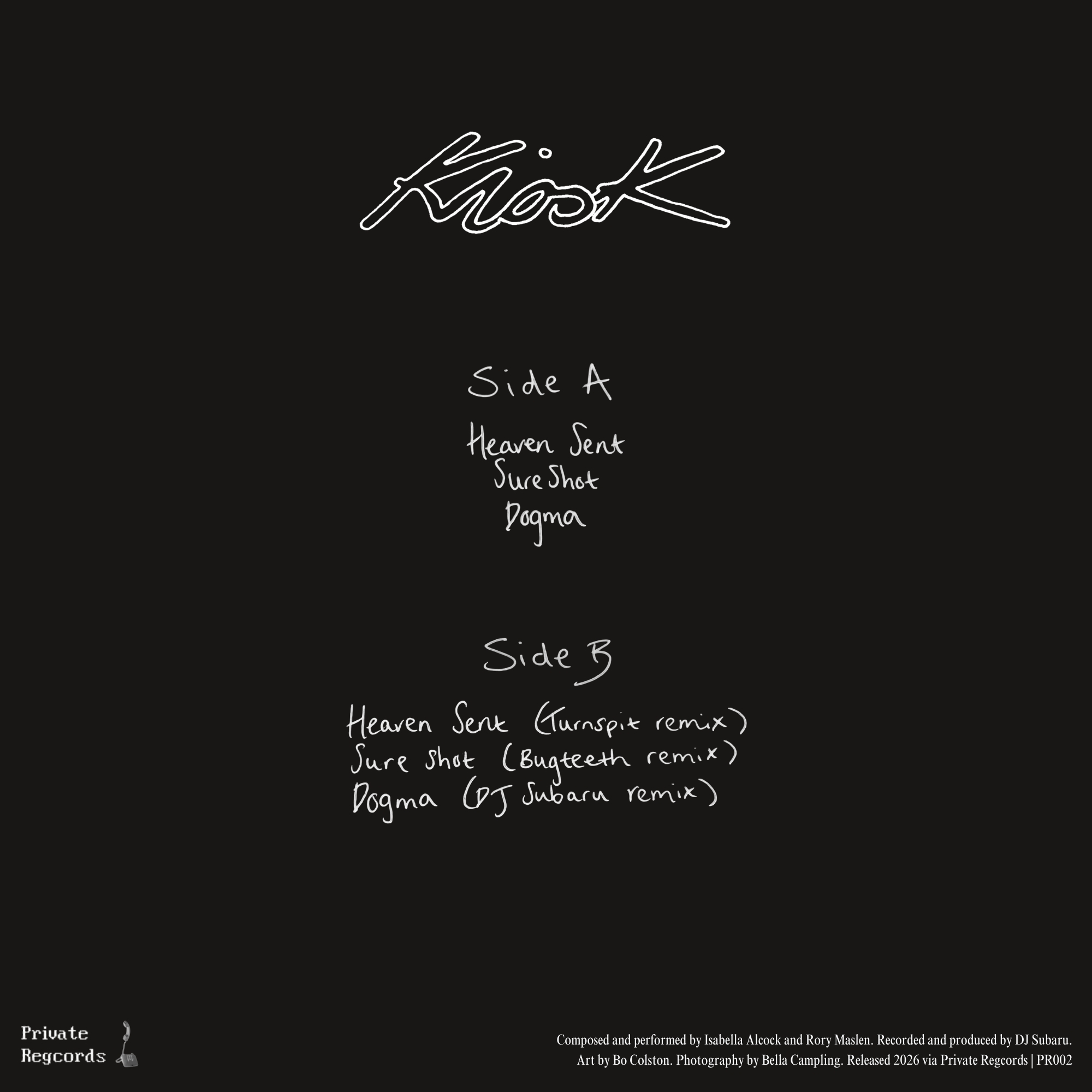 Heaven Sent / Sure Shot - Side B vinyl